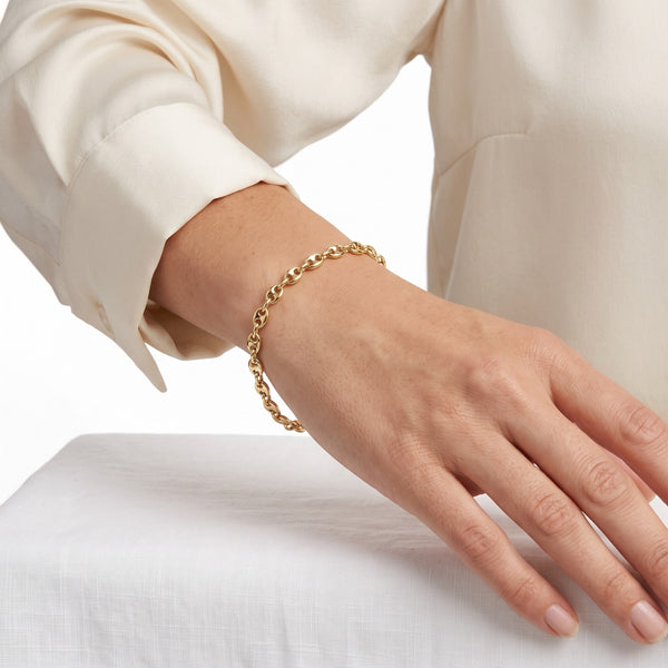 Gold Jewellery Oval Link Classic Bracelet hover