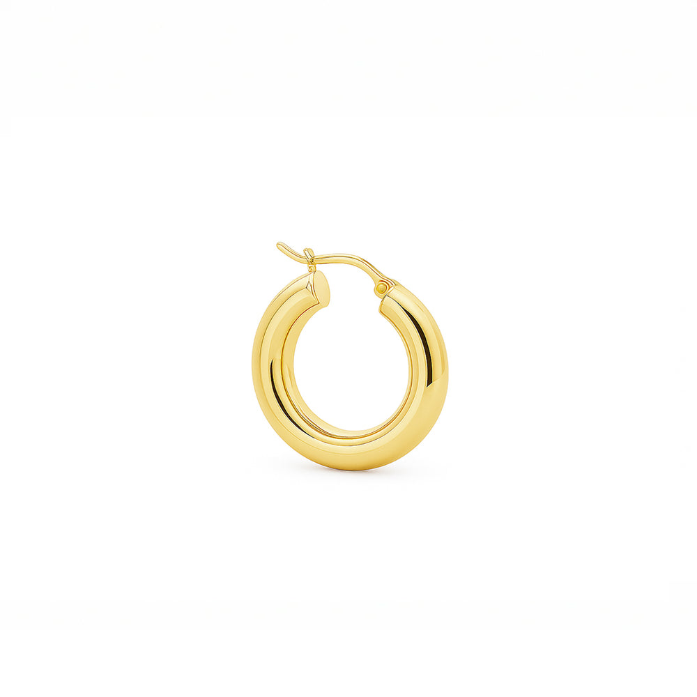 18k Yellow Gold Hoop Earrings – Premium Luxury Design