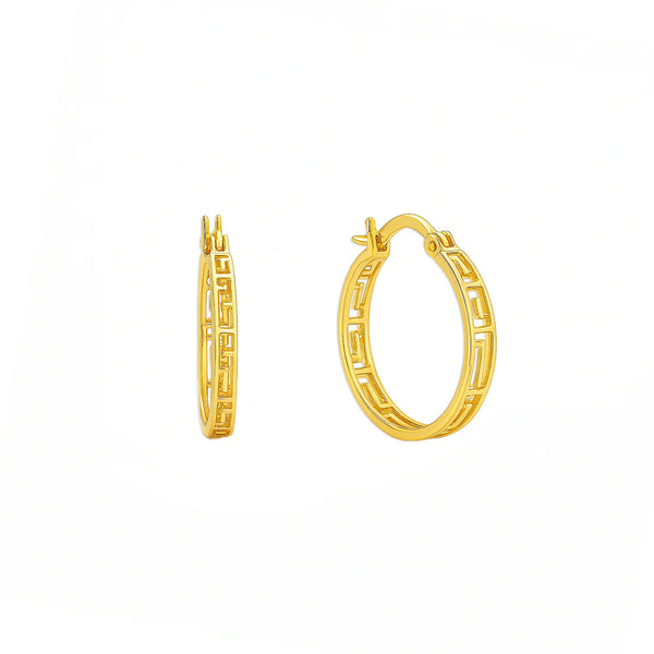 18K Yellow Gold Hoop Earrings – Classic Luxury