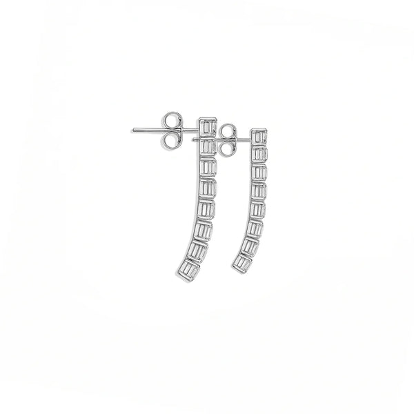 Gold Jewellery Drop Dangles Earrings – 18K White Gold | Flashy Jewellery hover