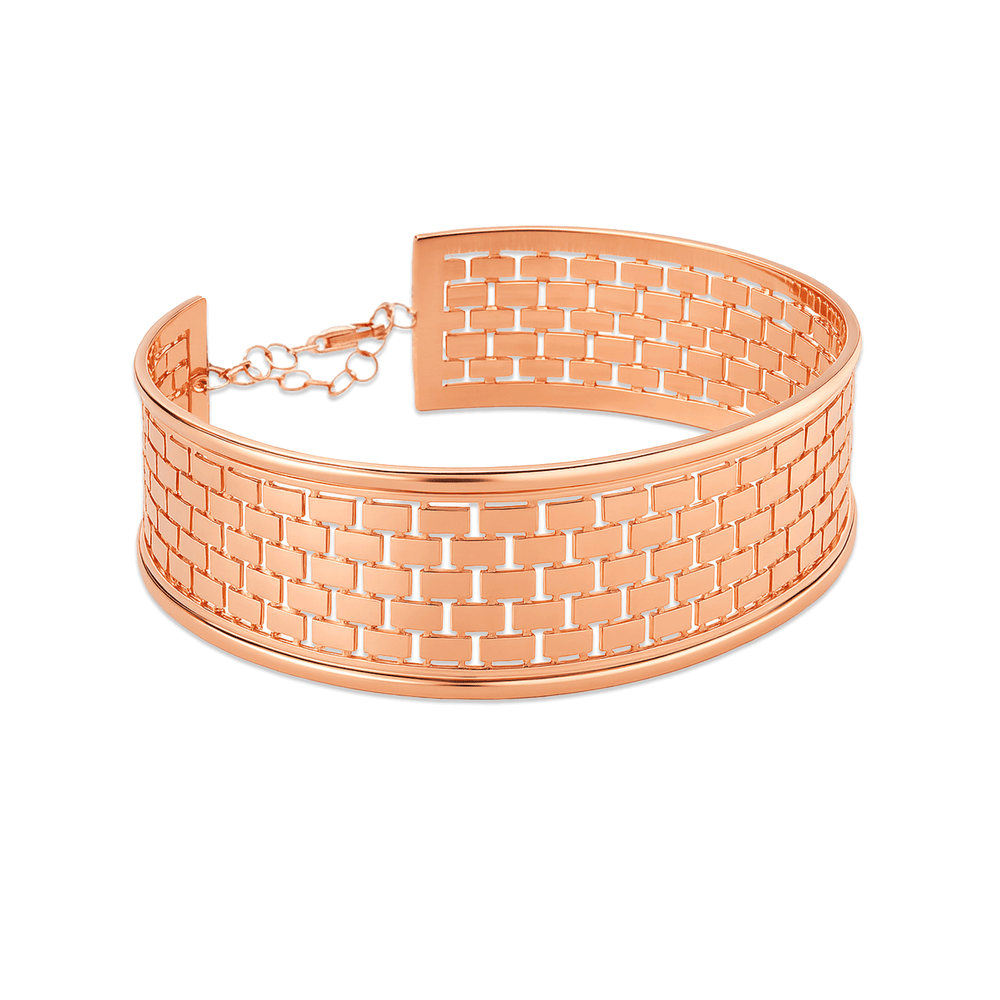 18K Gold Cuff Bangle – Rose, Yellow & White Gold | Flashy Jewellery