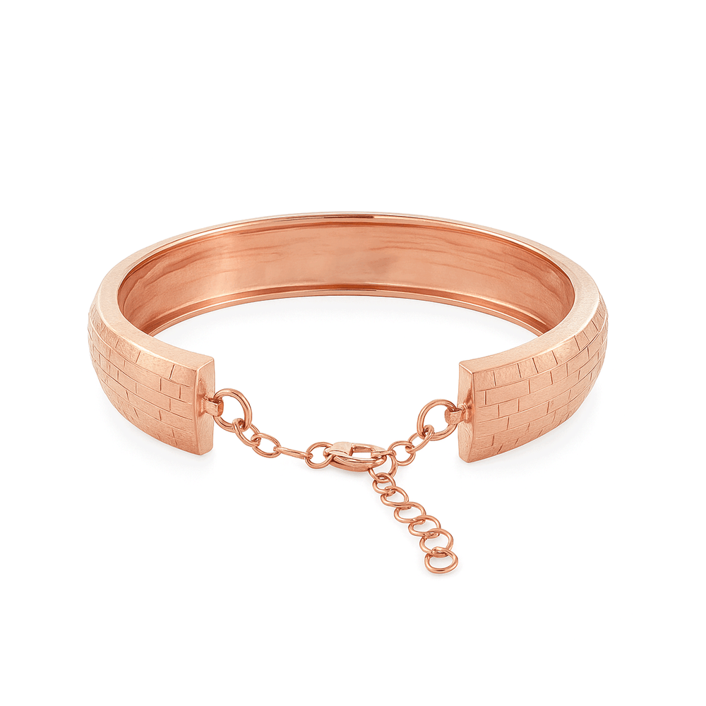Twisted Gold Cuff  Bangle in 18K Rose Gold