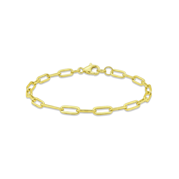 18K Gold Link Bracelet – Elegant High-Polish Luxury Chain