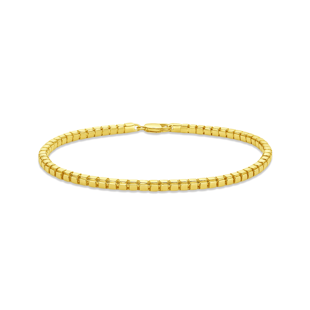 18K Gold High-Polish Bracelet – Elegant Luxury Design