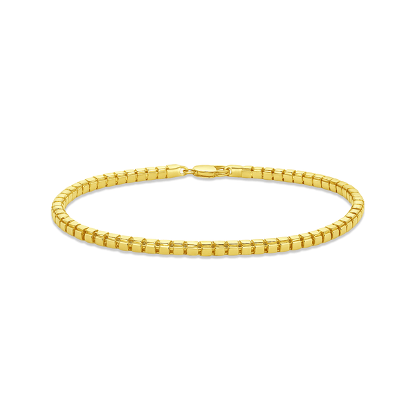 18K Gold High-Polish Bracelet – Elegant Luxury Design