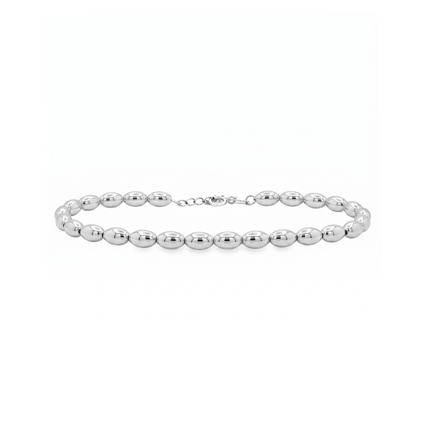 18K White Gold Ball Beaded Bracelet for Women