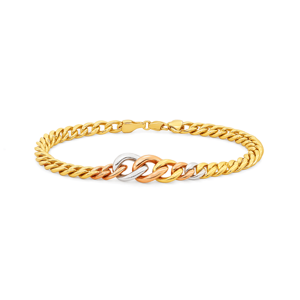 18K Three Tone Gold Bracelet – Elegant Luxury Design
