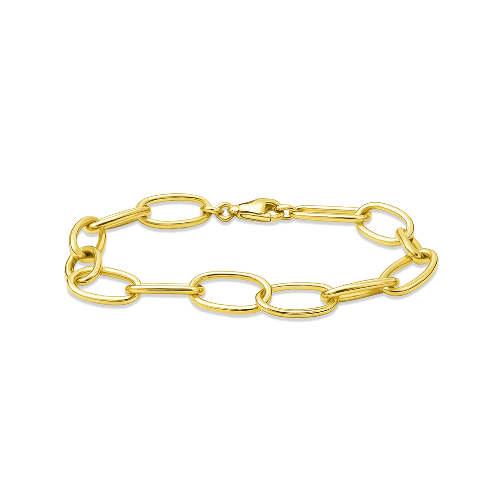 18K Gold High-Polish Bracelet – Elegant Luxury Design