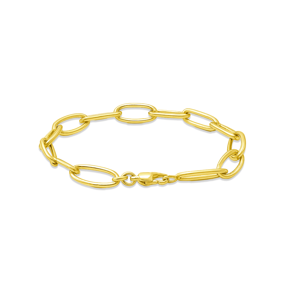 18K Gold High-Polish Bracelet – Elegant Luxury Design