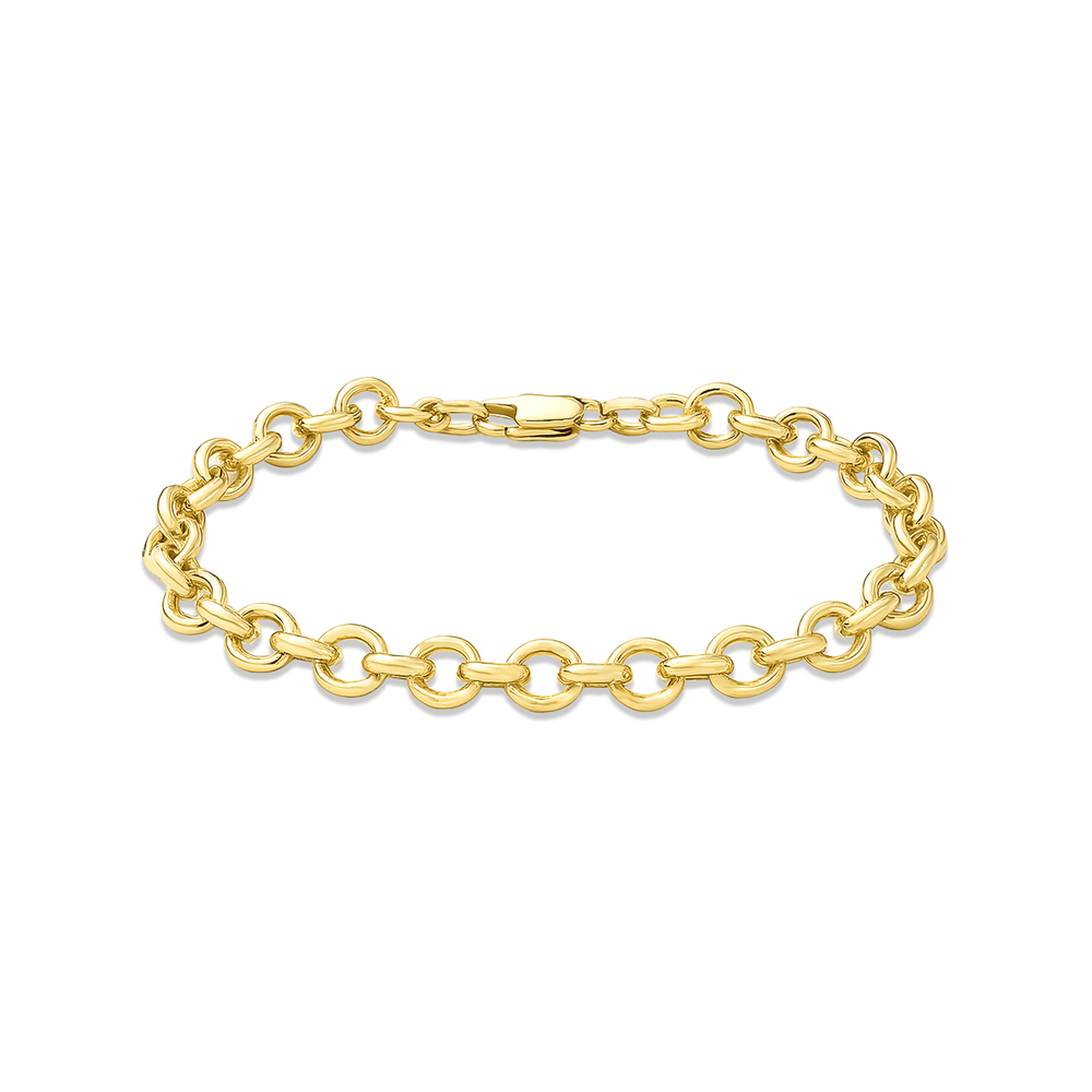 18K Gold Women’s Bracelet – High Polish Luxury Design