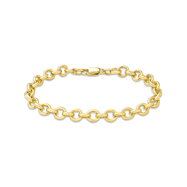 18K Gold Women’s Bracelet – High Polish Luxury Design