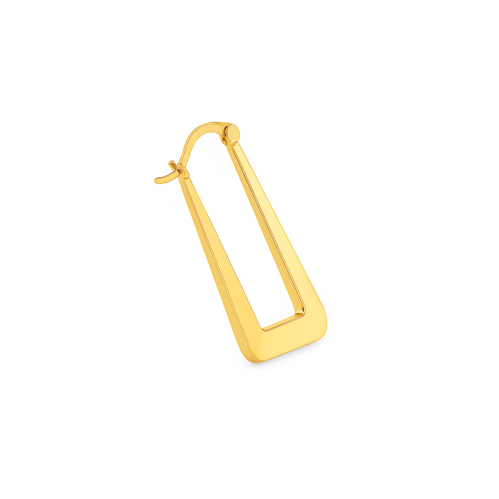 Gold Jewellery Geometric Huggie Hoops
