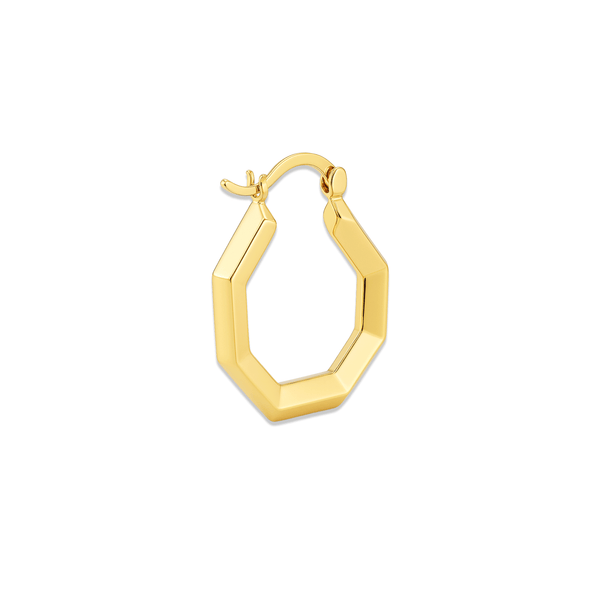 18K Gold Jewellery Hoops Earrings – High Polish Finish hover