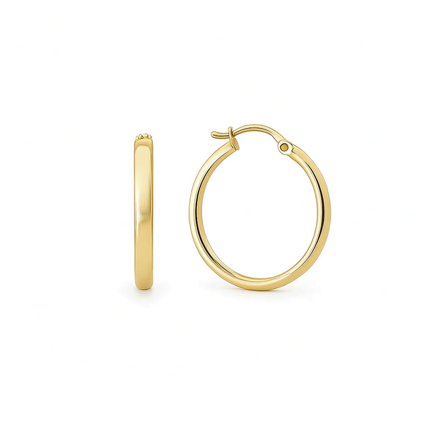 18K Gold Hoop Earrings – Flashy Jewellery Dubai