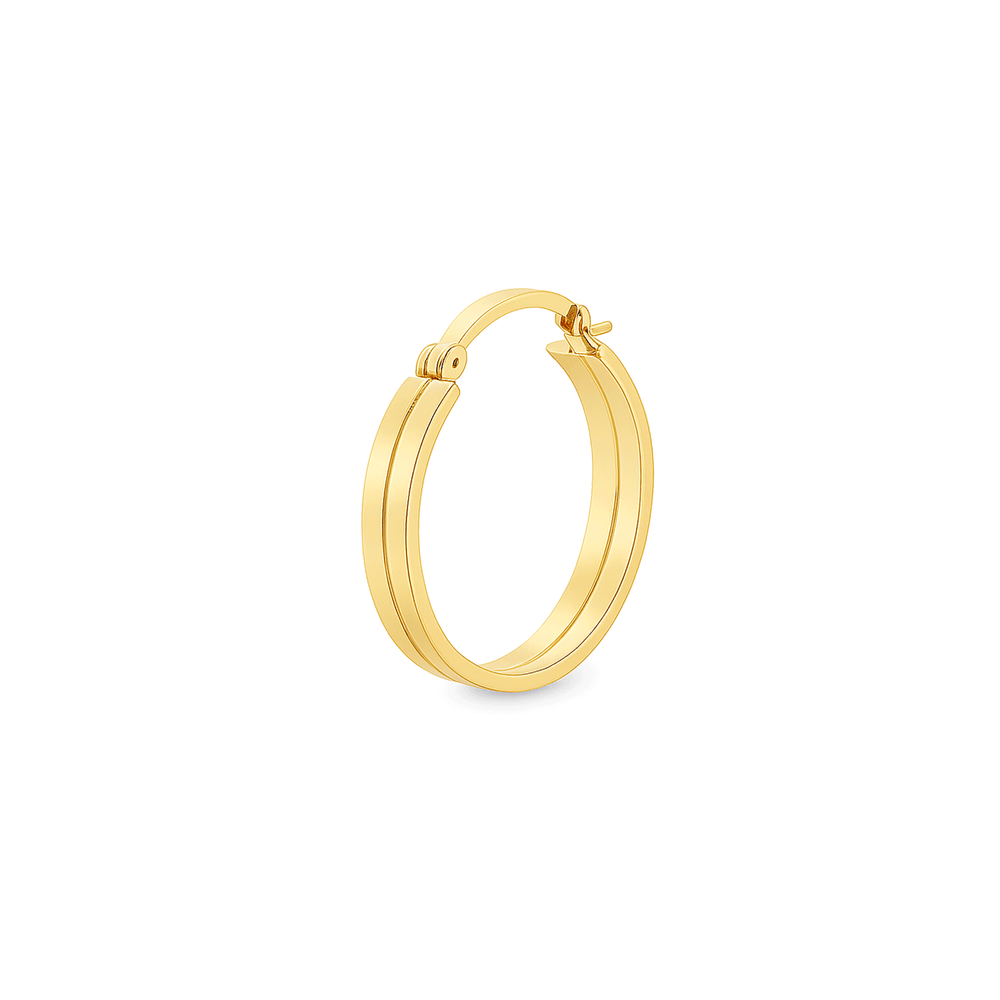 18K Gold Classic Hoop Earrings – Minimal Luxury Hoops