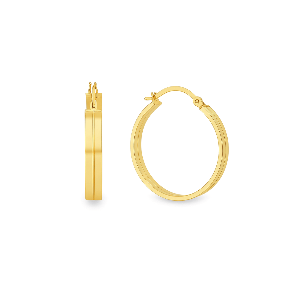 18K Gold Classic Hoop Earrings – Minimal Luxury Hoops