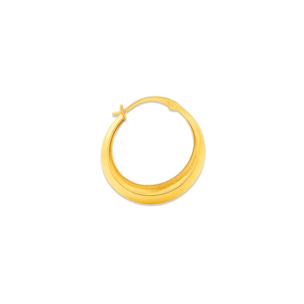 18K Gold Hoop Earrings | Classic High-Polish Hoops