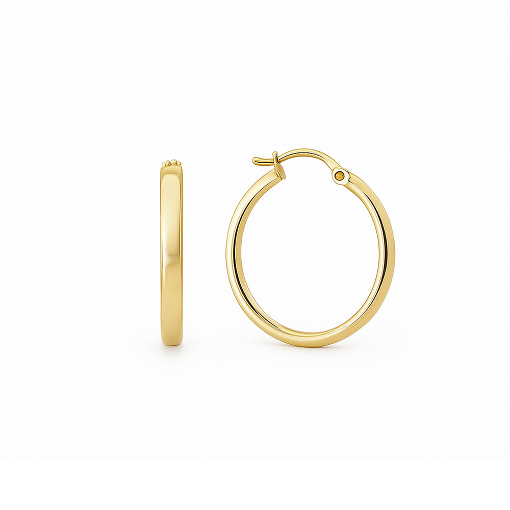 Gold Hoop Earrings 18k Yellow Gold – Flashy Jewellery