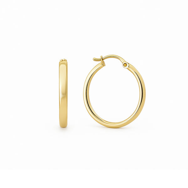 Gold Hoop Earrings 18k Yellow Gold – Flashy Jewellery