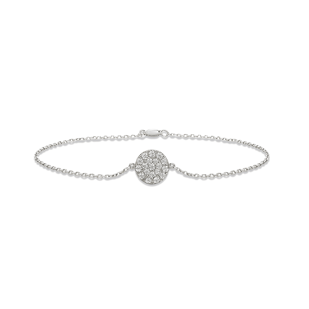 18K White Gold Natural Diamond Bracelet for Women