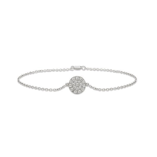 18K White Gold Natural Diamond Bracelet for Women