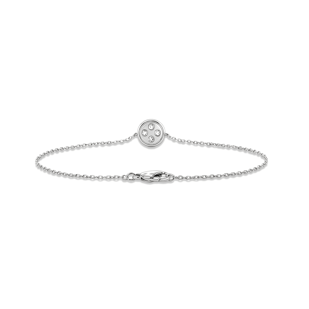 18K White Gold Natural Diamond Bracelet for Women