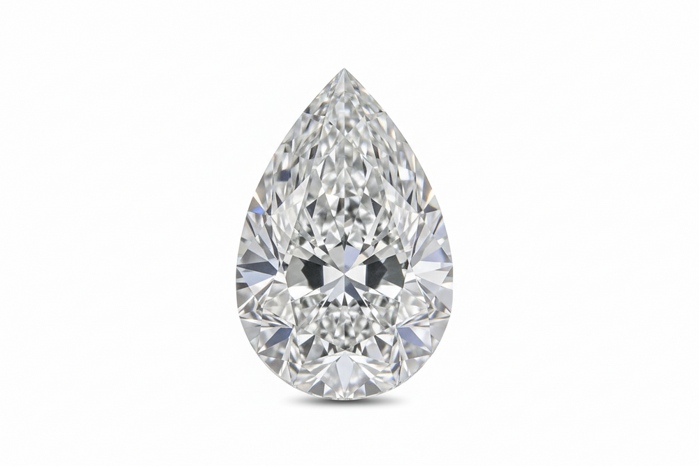 1.00 Carat Pear Diamond D Color SI2 | HRD Certified