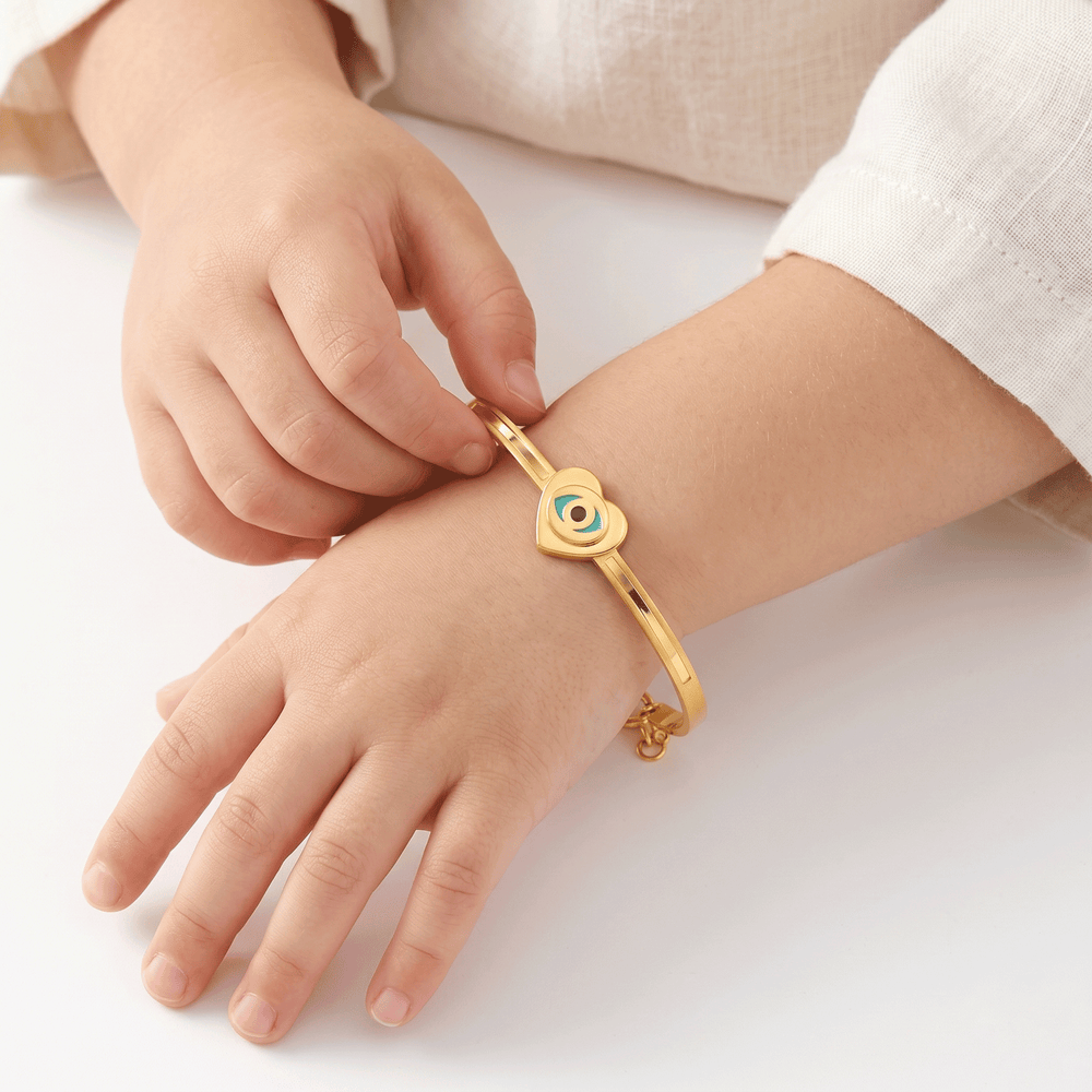 Gold Jewellery Kid's Bangle – 18K Gold Elegance for Little Ones