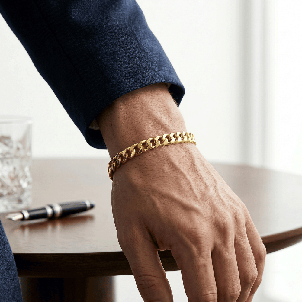 18K Hollow Gold Cuban Bracelet
