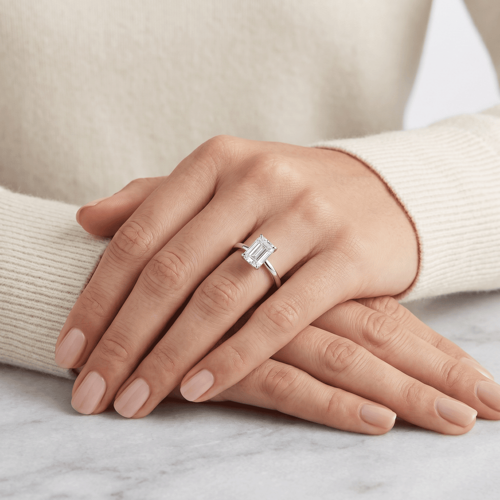 Lab Grown Diamond Solitaire Engagement Ring | Flashy Jewellery