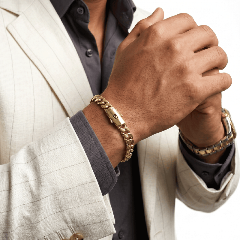 18K Gold Monaco Bracelet – Luxury High-Polish Gold Jewellery