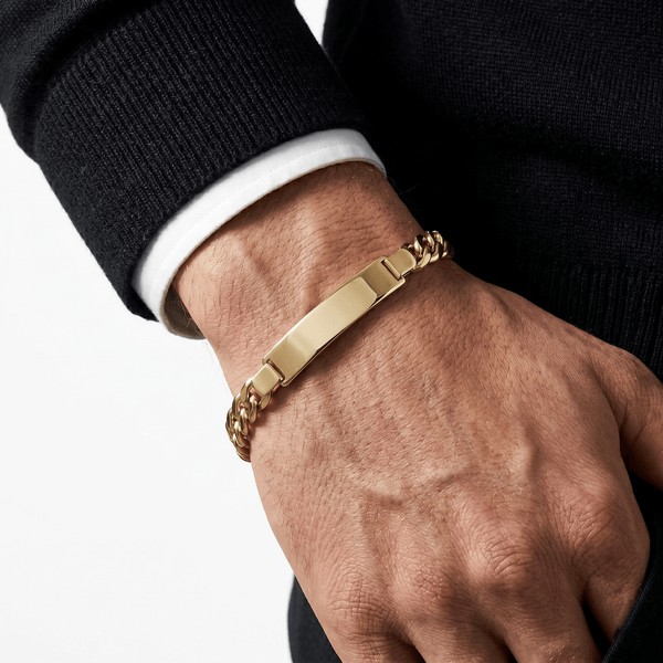 Gold Jewellery Gold Engravable ID Bracelet hover
