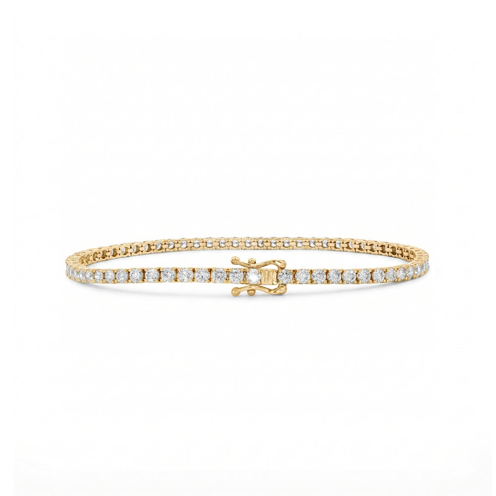Lab Grown Diamond Tennis Bracelet – 18K Gold