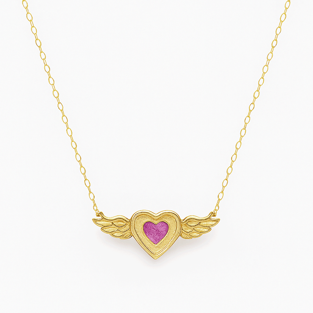 18K Yellow Gold Necklace Pendant | Flashy Jewellery