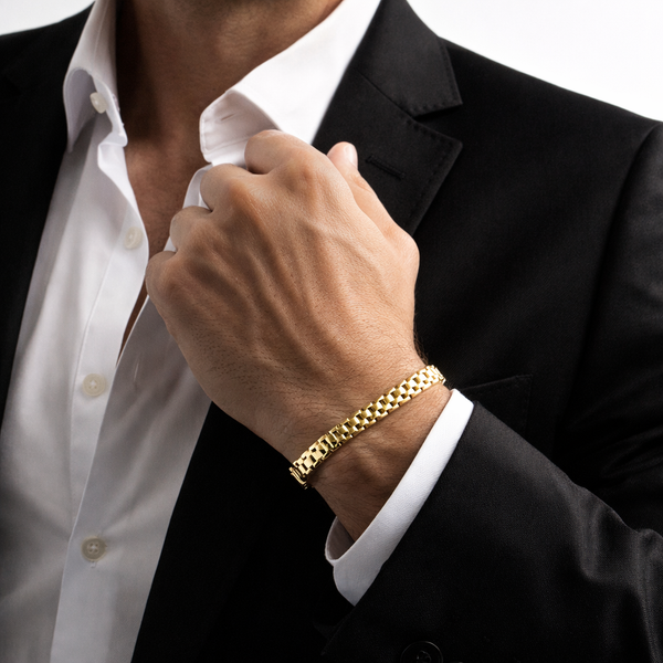 Rolex Style Gold Bracelet – 18K Luxury Gold Bracelet hover