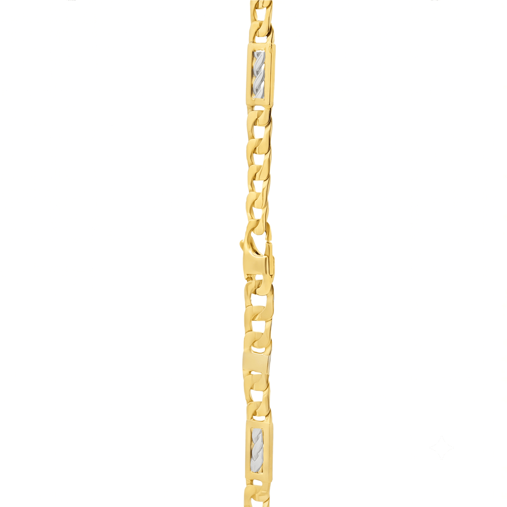 Crestline Dual Inlay 18K Gold Necklace