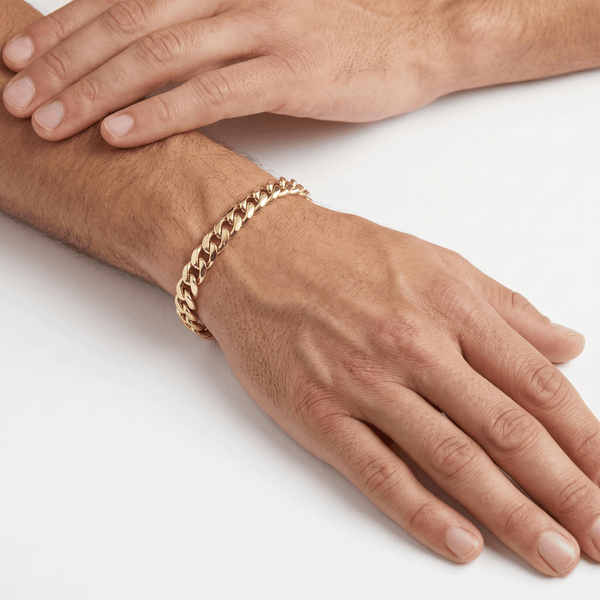 18k Gold Cuban Bracelet hover