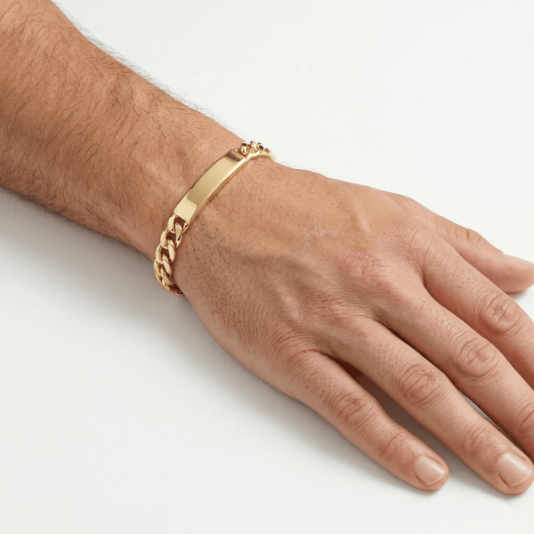 Gold Jewellery Gold Engravable ID Bracelet hover