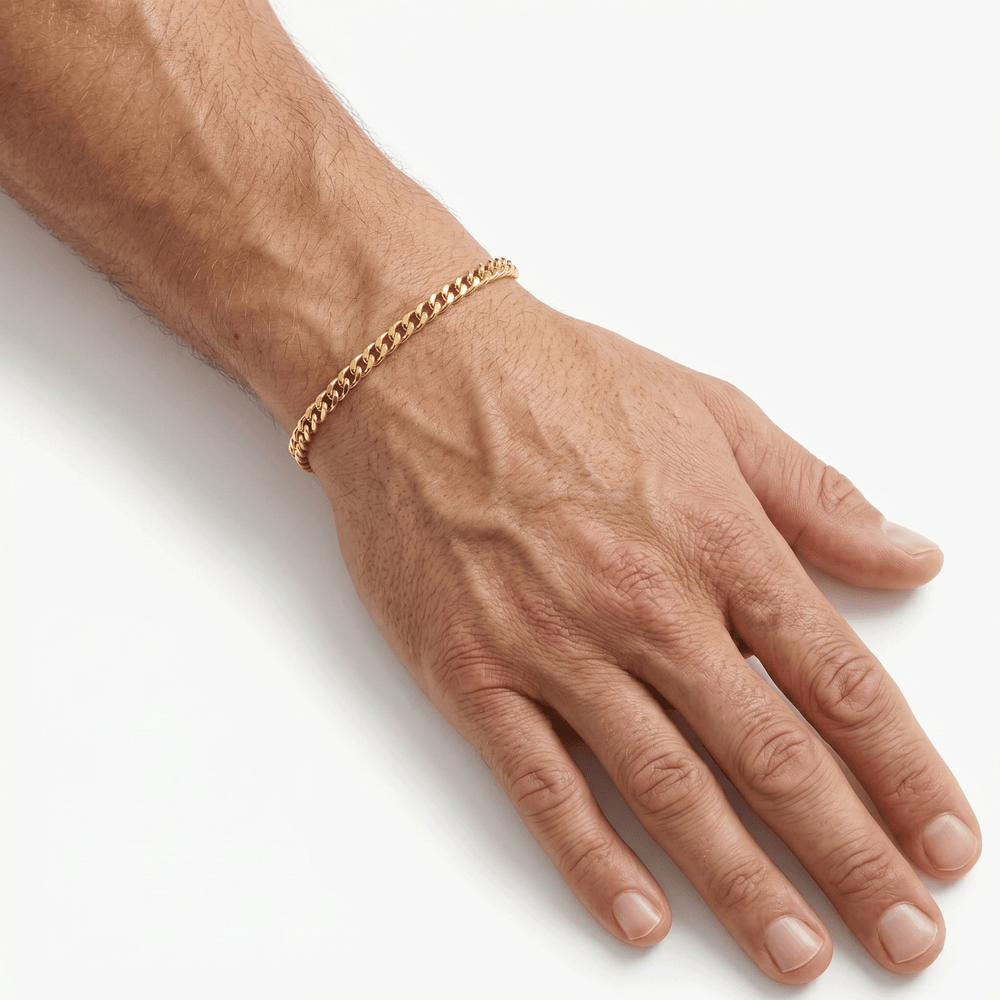 Gold Jewellery Small Link Cuban Bracelet – 18K Gold