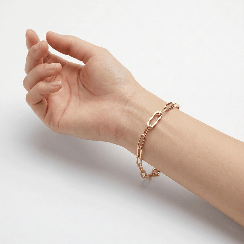 18K Gold Jewellery Link Bracelet for Women