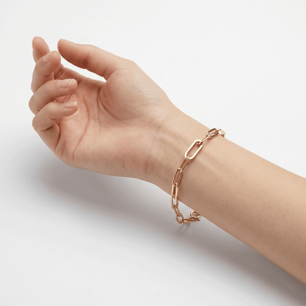 18K Gold Jewellery Link Bracelet for Women hover
