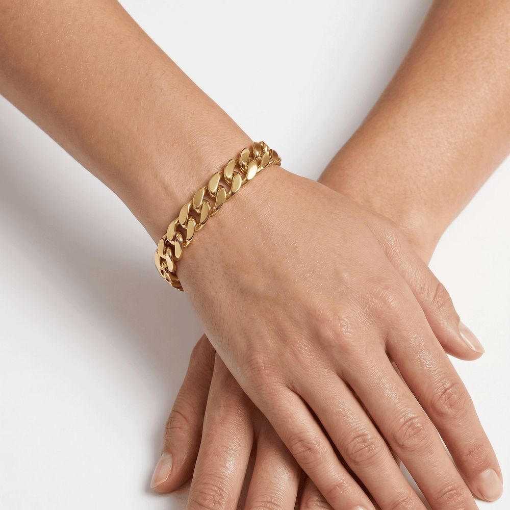 Gold Jewellery Monaco Bracelet in 18K Gold – Luxury High Polish Finish