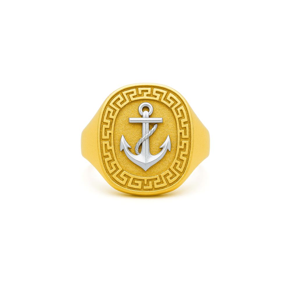 Gold Jewellery Mens Statement Ring – 18K Luxury Ring