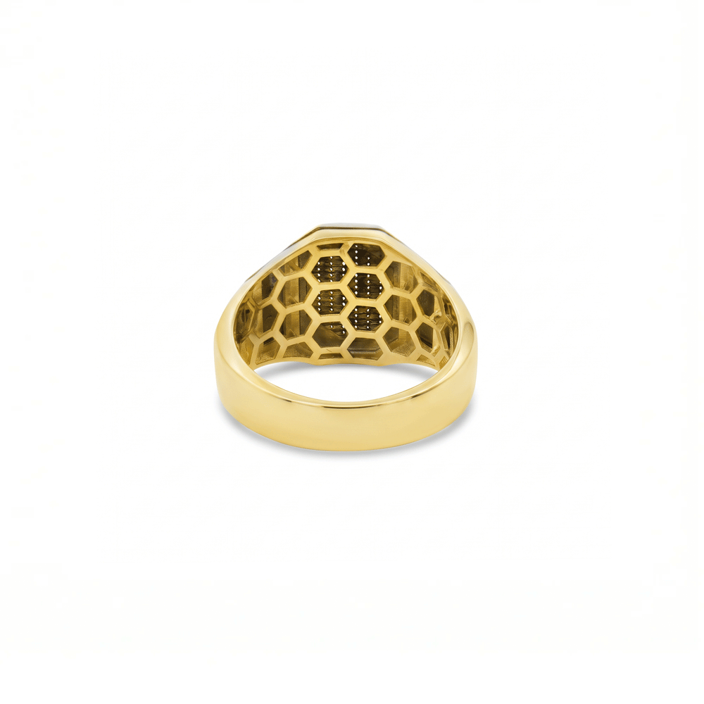 Hexa Crest 18K Gold Men's Ring
