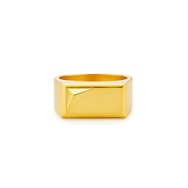 18K Gold Men’s Statement Ring – Bold Luxury Design