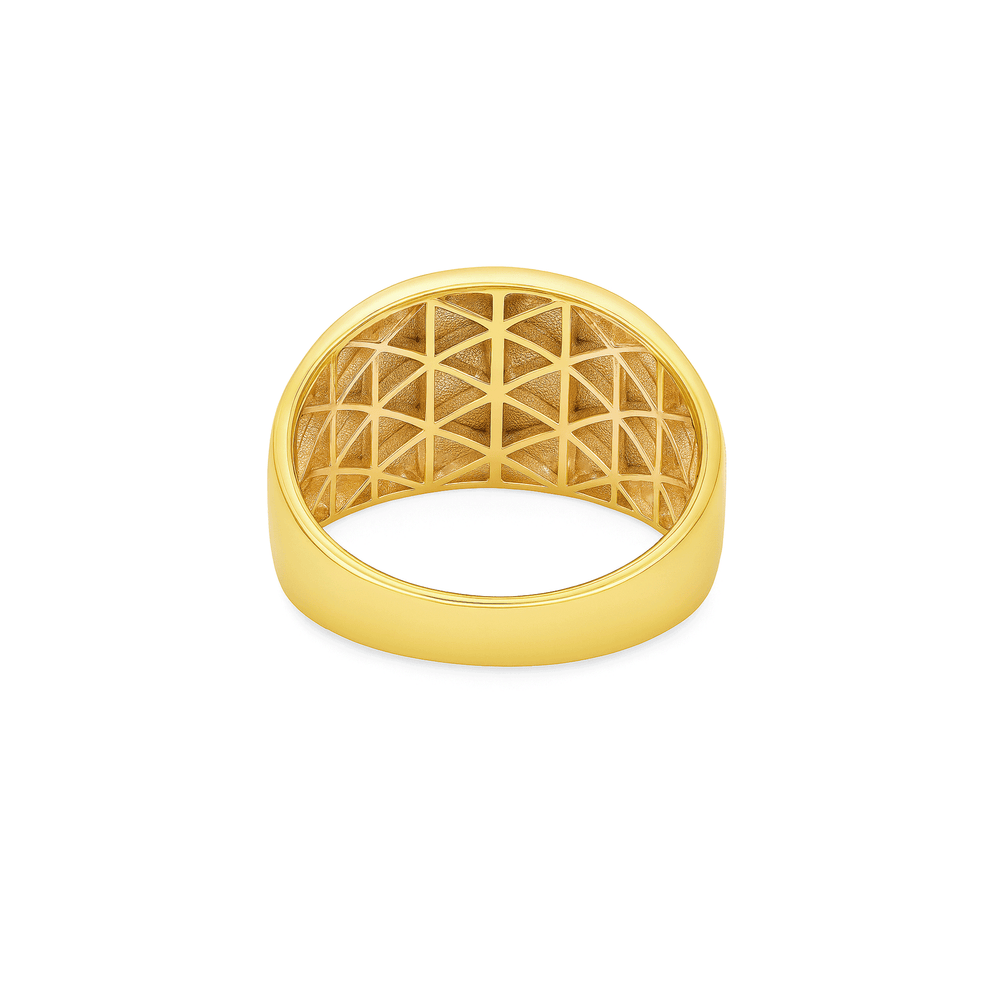 18K Gold Men’s Ring – Classic High Polish