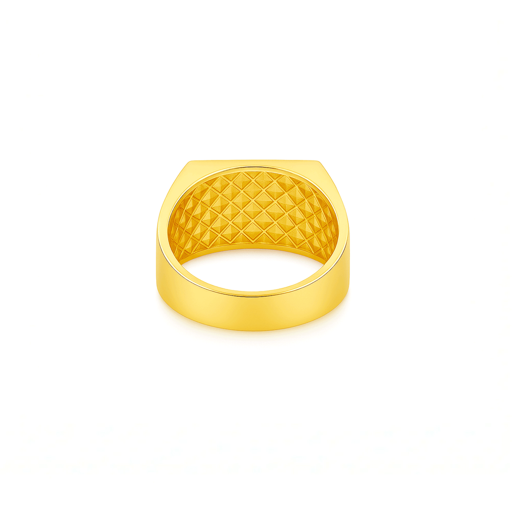 18K Gold Men’s Statement Ring – Bold Luxury Design