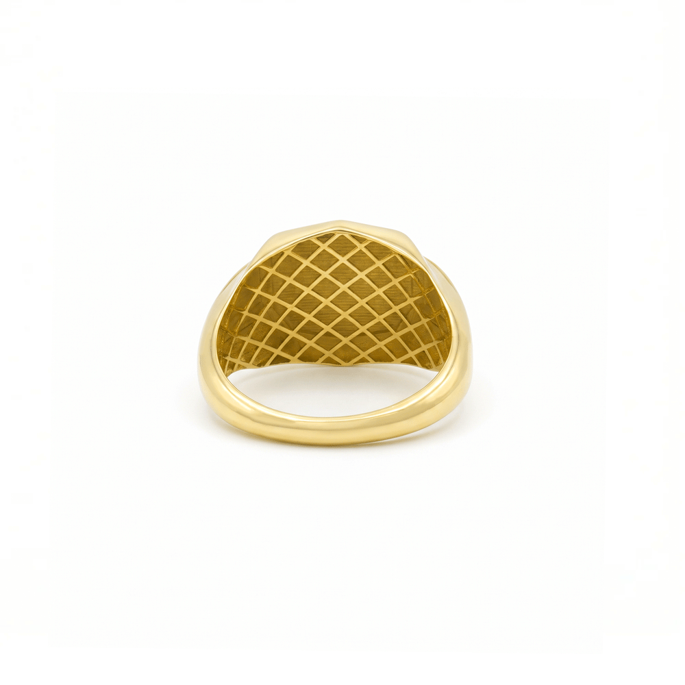 Solar Crest 18K Gold Men's Ring