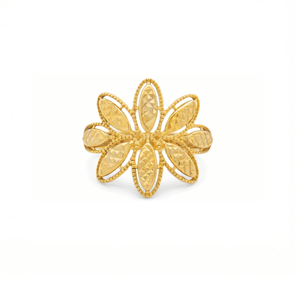 Sunflare Petal Crown 18K Gold Ring