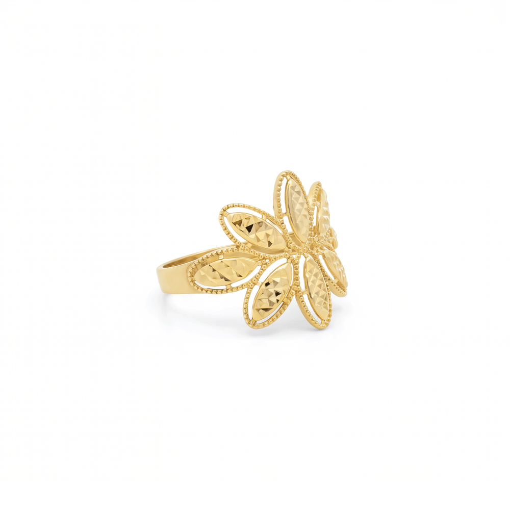 Sunflare Petal Crown 18K Gold Ring